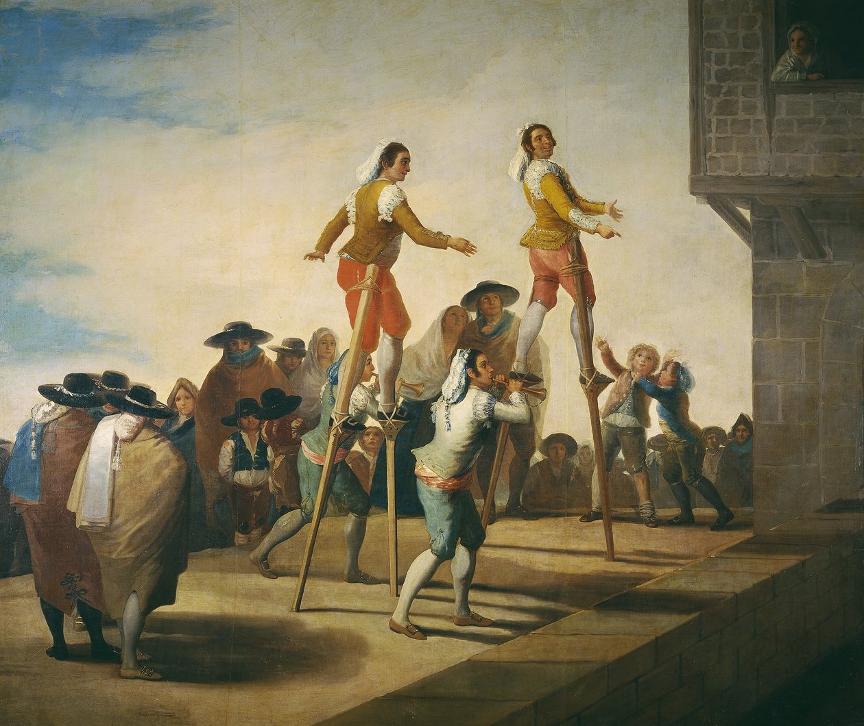 Los zancos  av Francisco de Goya