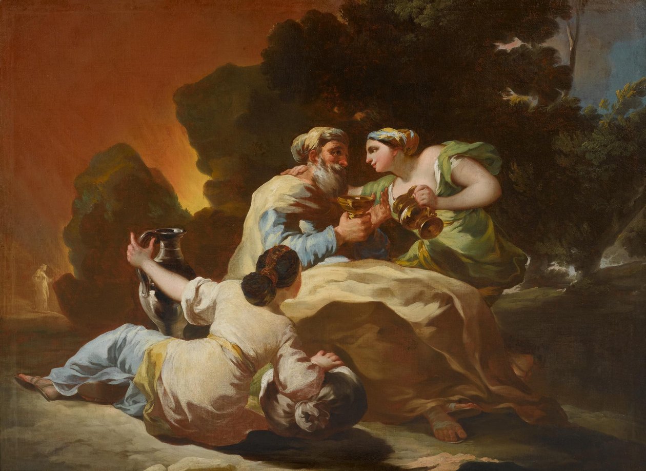 Lot und seine Töchter av Francisco de Goya