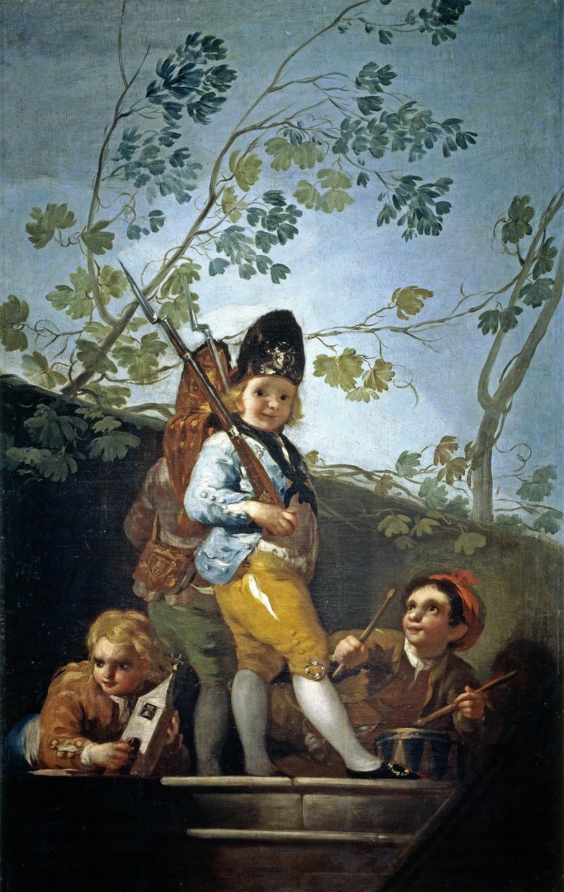 Pojkar som leker soldater av Francisco de Goya