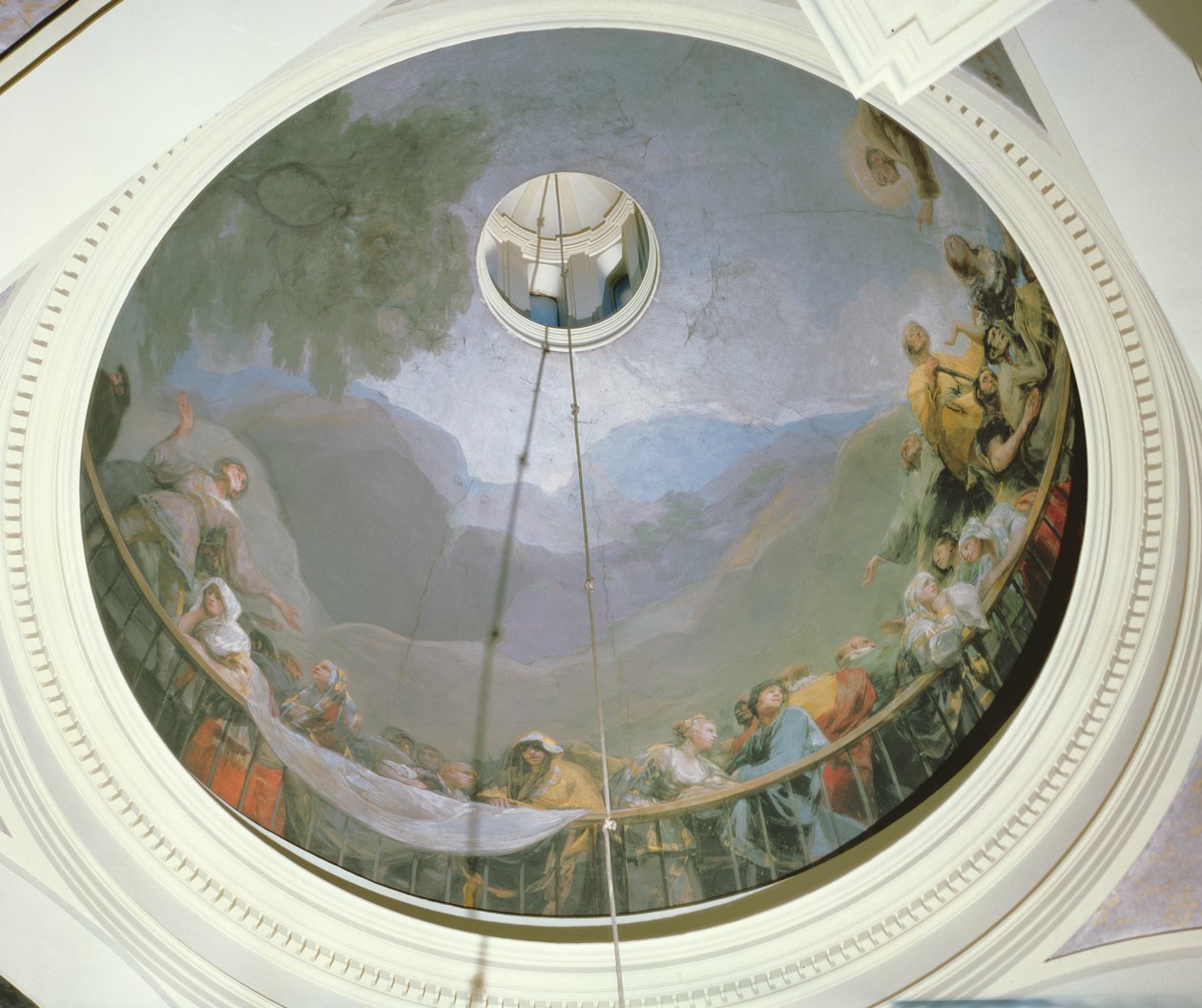 Översikt över kupolen som visar Sankt Antonius, 1798 av Francisco de Goya