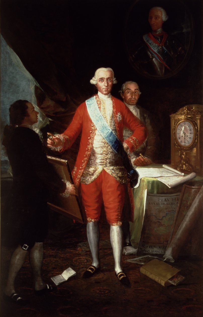 Porträtt av Don Jose Monino y Redondo I, greve av Floridablanca, 1783 av Francisco de Goya