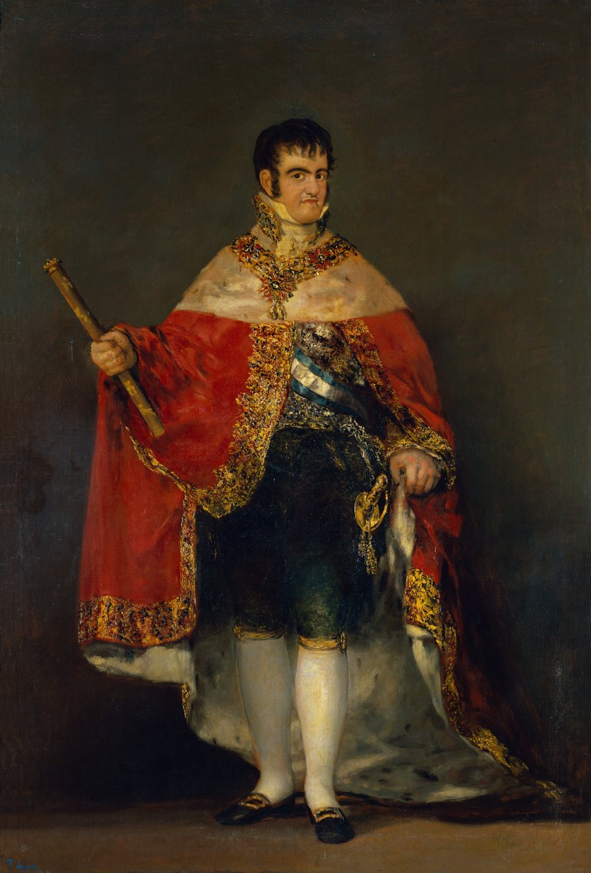 Porträtt av Ferdinand VII (1784-1833) 1814 av Francisco de Goya