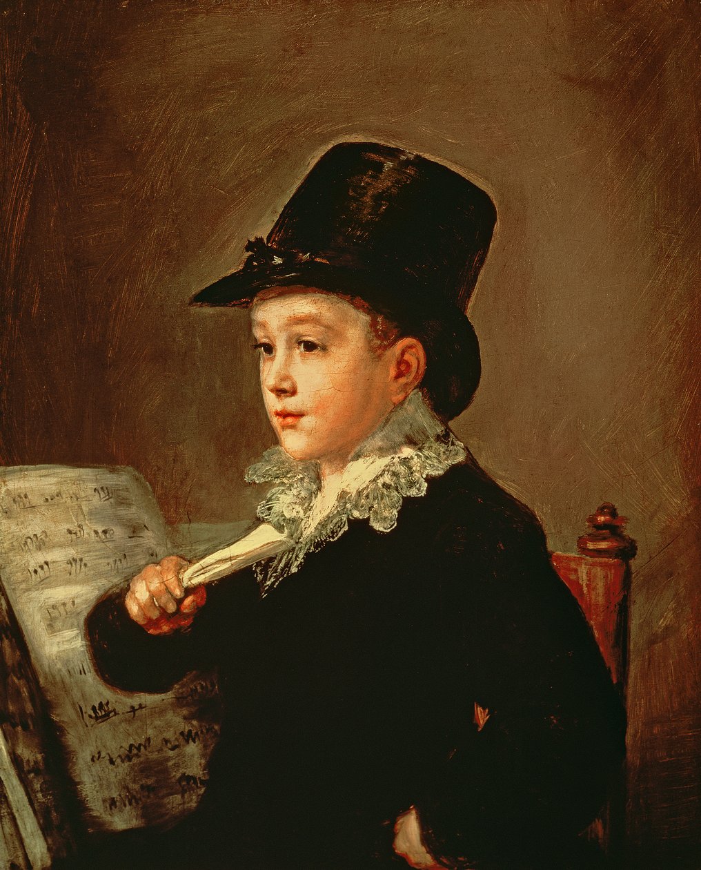 Porträtt av Marianito Goya, barnbarn till konstnären, c.1815 av Francisco de Goya