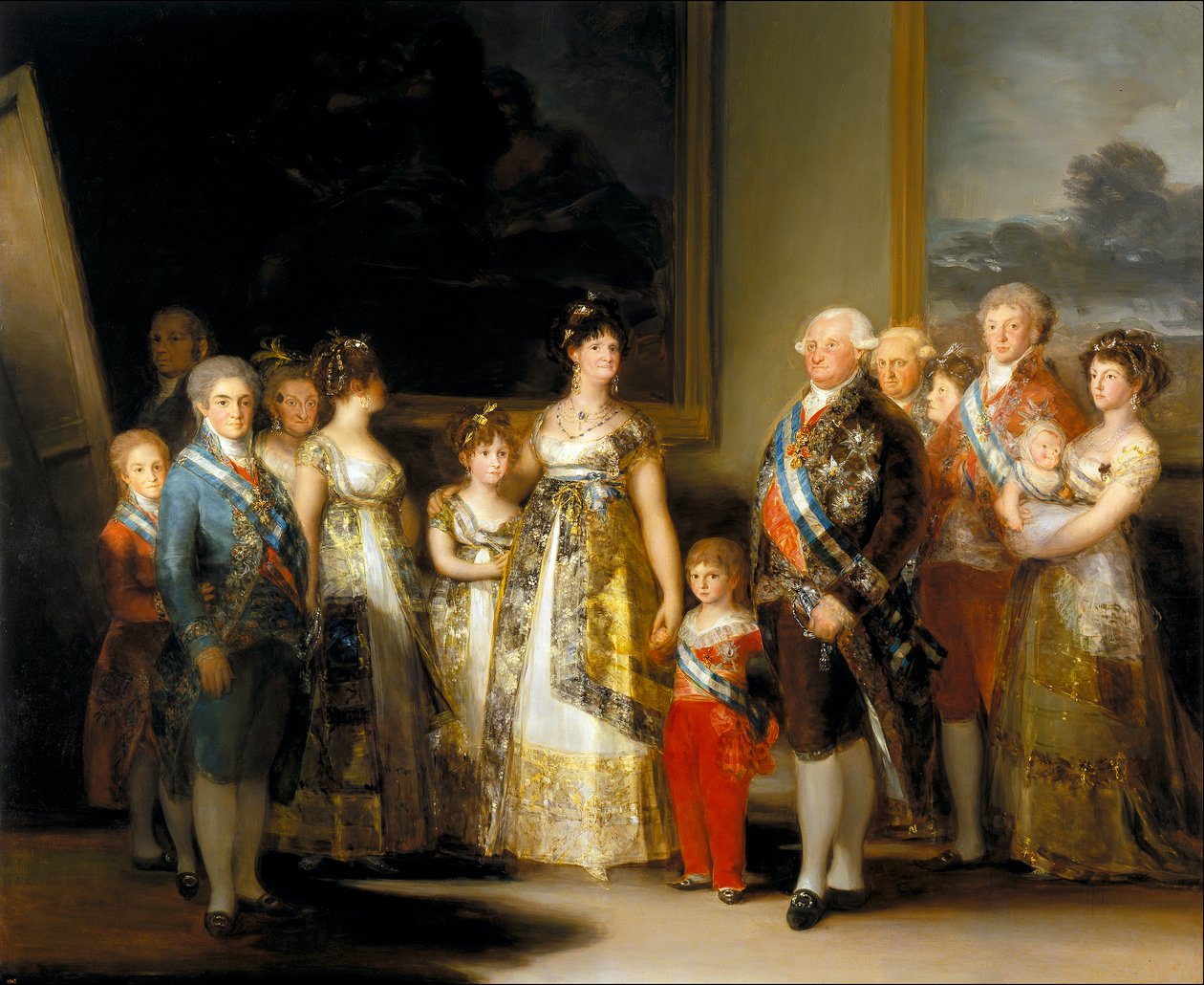 Porträt der Familie Karls IV av Francisco de Goya