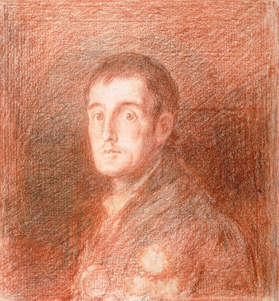 Studera för ett ryttarporträtt av hertigen av Wellington (1769-1852) c.1812 (röd krita på grafit) av Francisco de Goya