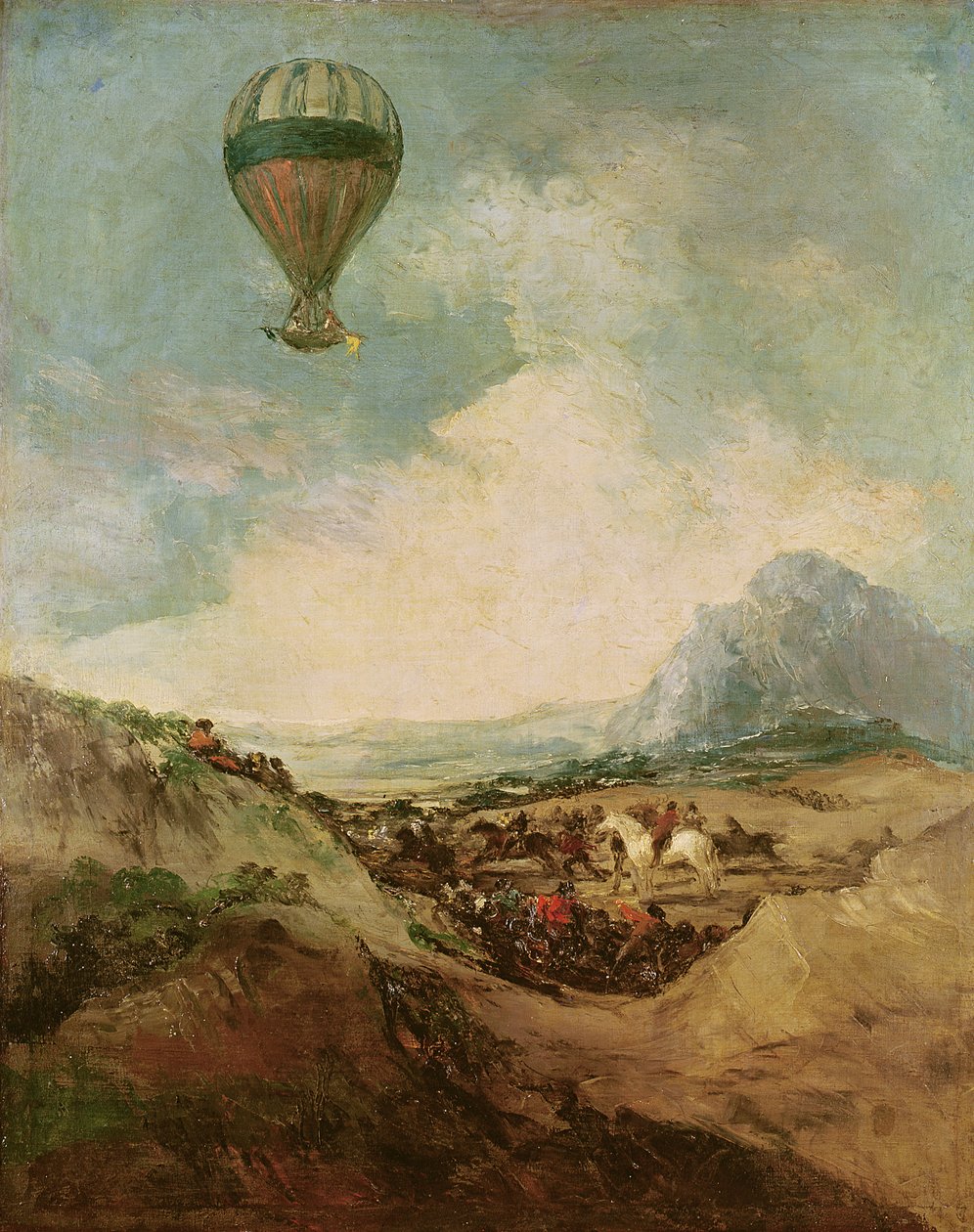 Ballongen eller, Uppstigningen av Montgolfier av Francisco de Goya