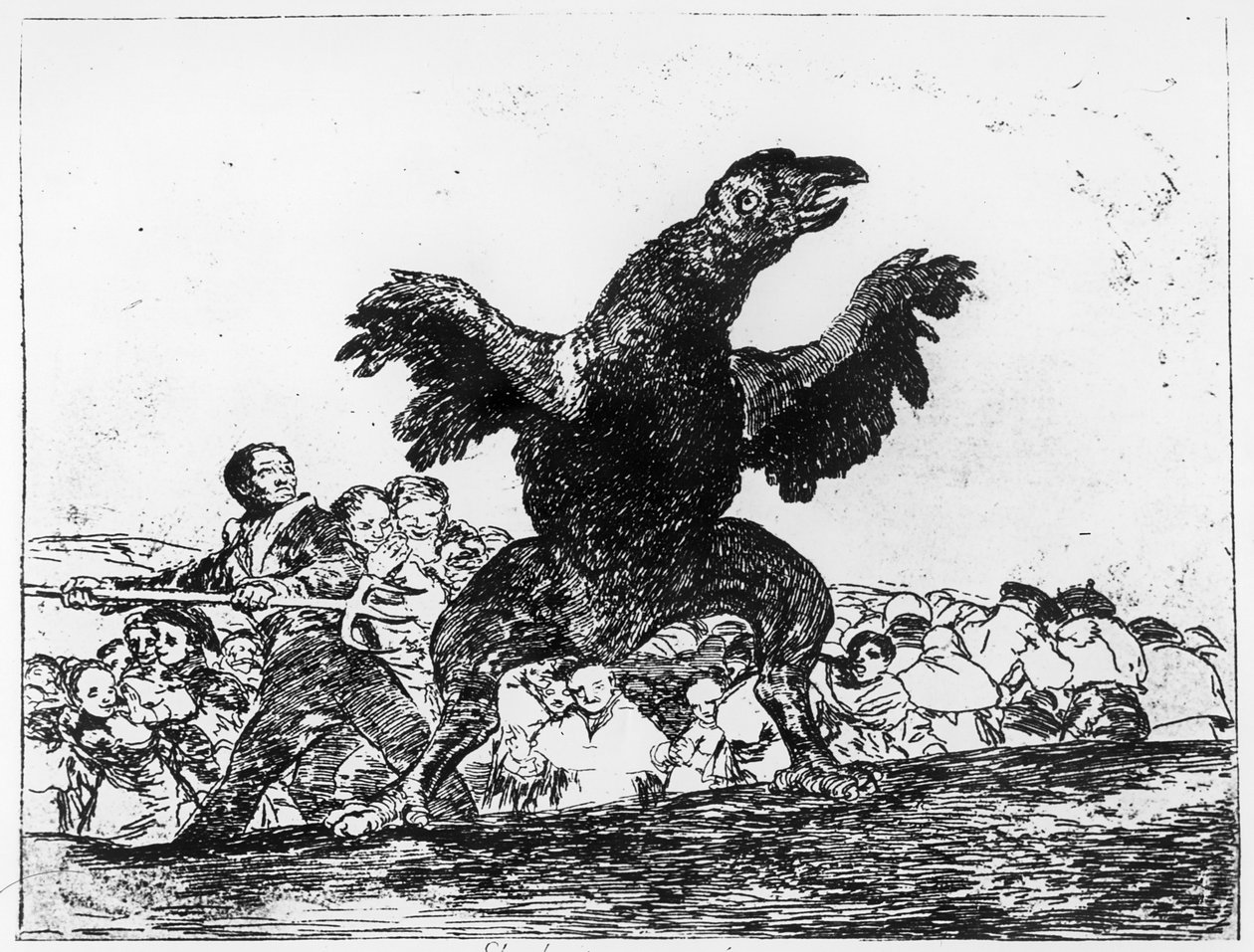 Den köttätande gamen, plansch 76 från "Krigets katastrofer", 1812-20 av Francisco de Goya