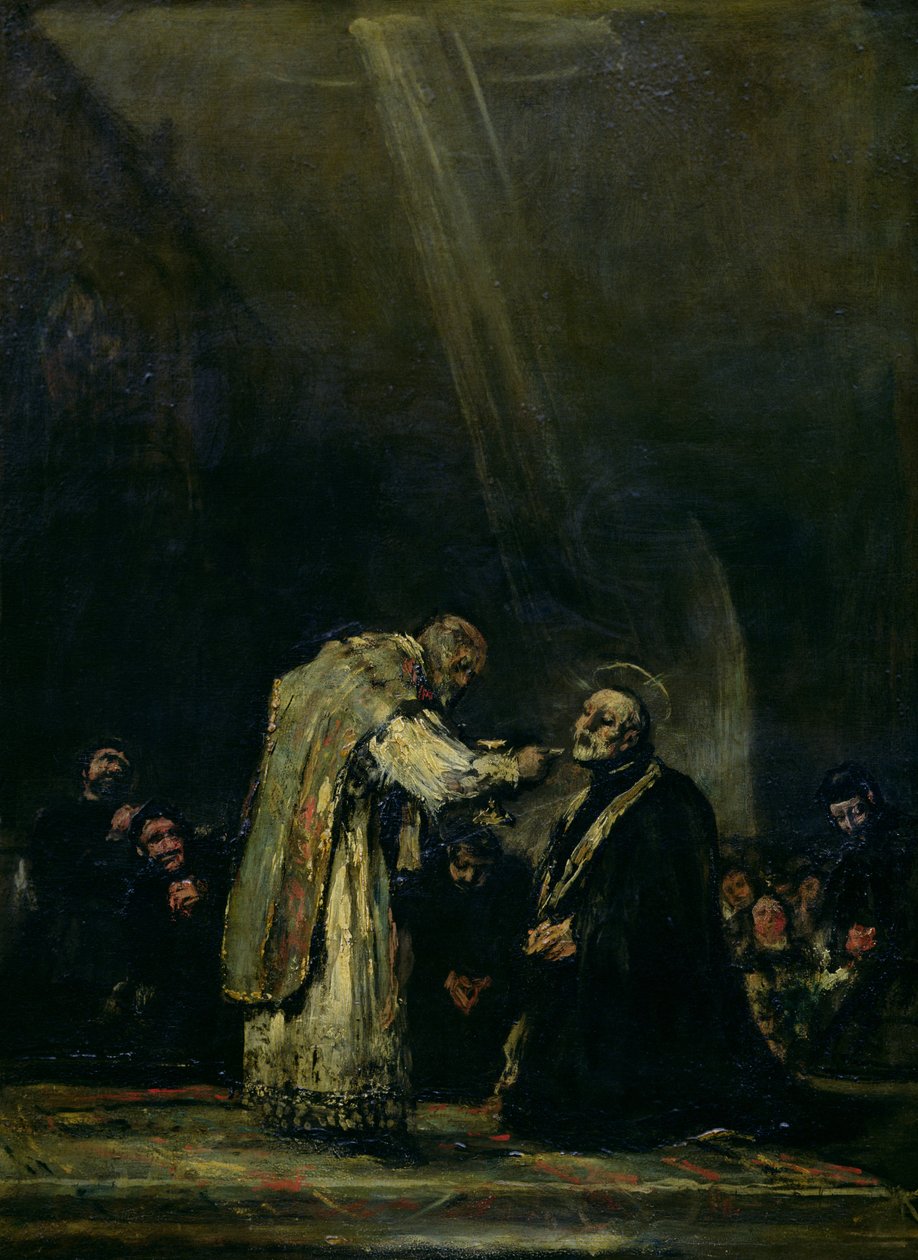 Den sista nattvarden av St. Joseph Calasanz (1556-1648) ca 1819 av Francisco de Goya