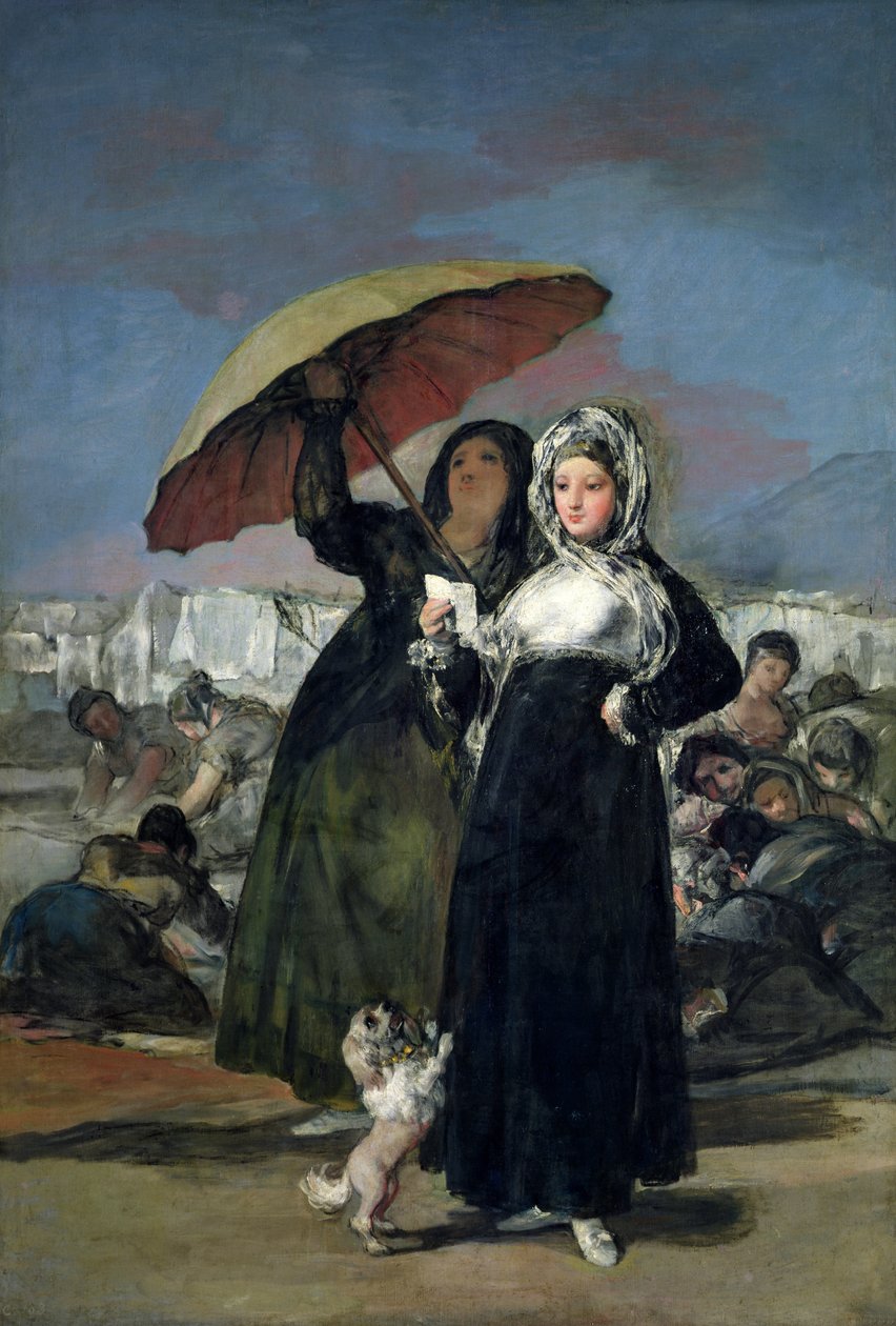 Brevet eller, De unga kvinnorna, ca 1814-19 av Francisco de Goya