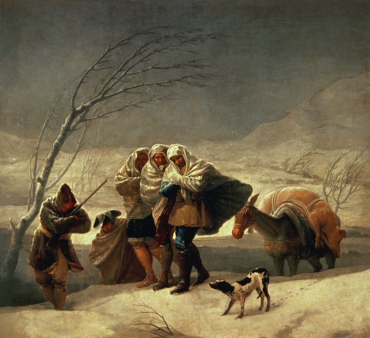 Snöstormen, 1786-87 av Francisco de Goya