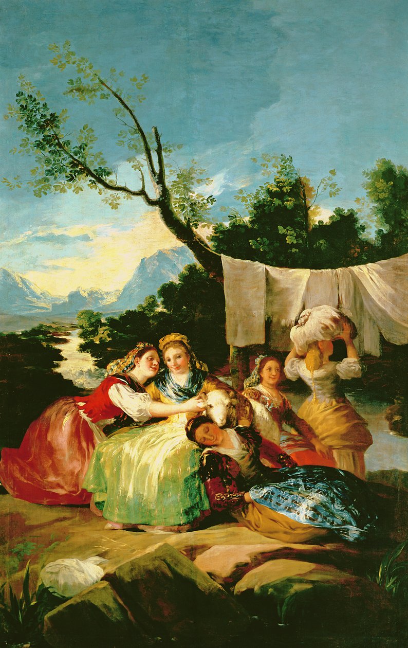 Tvättarna, före 1780 av Francisco de Goya