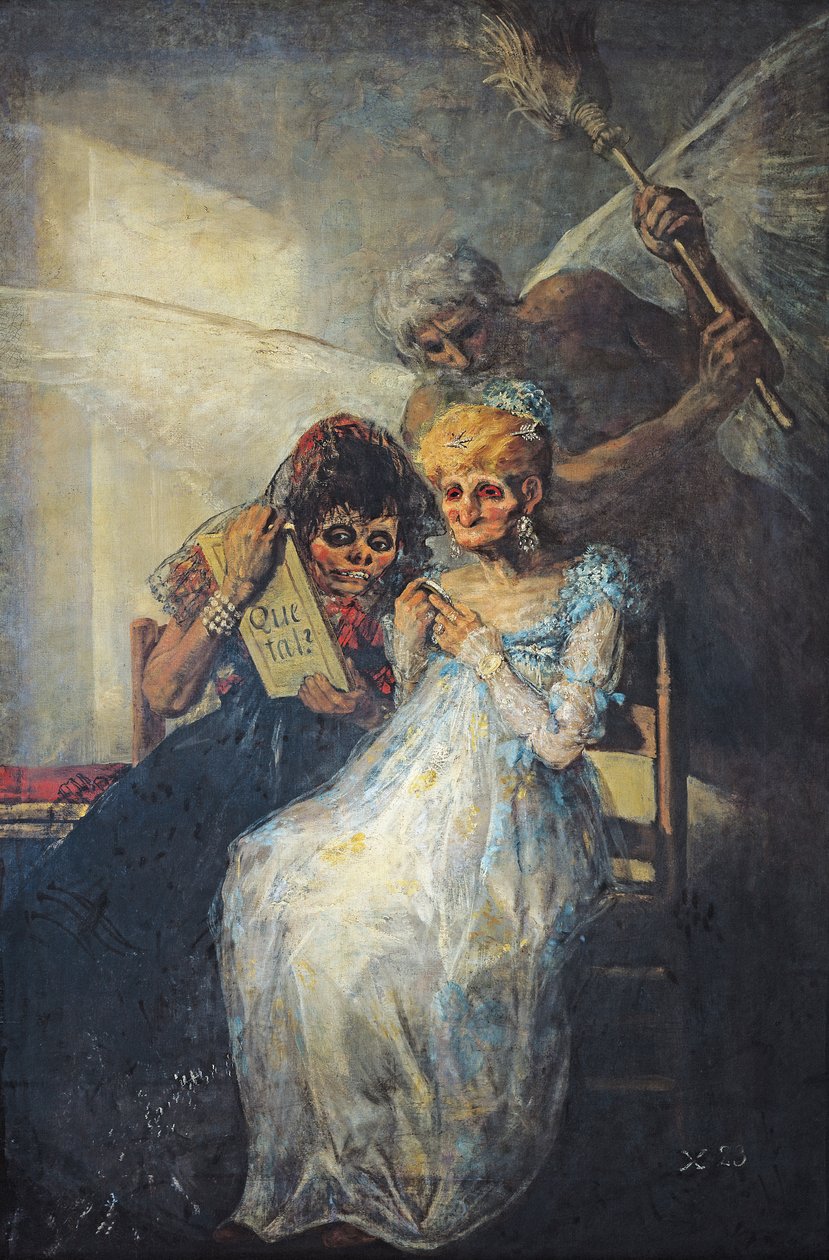 De gamla kvinnornas tid, 1820 av Francisco de Goya
