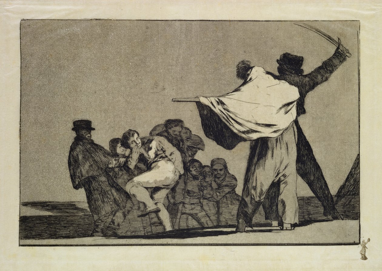 Välkänd Folly, från Follies-serien, c.1815-24 (etsning och akvatint på japanskt papper) av Francisco de Goya