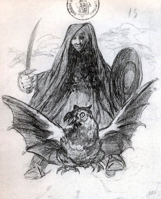 possibly on War or Evil av Francisco de Goya