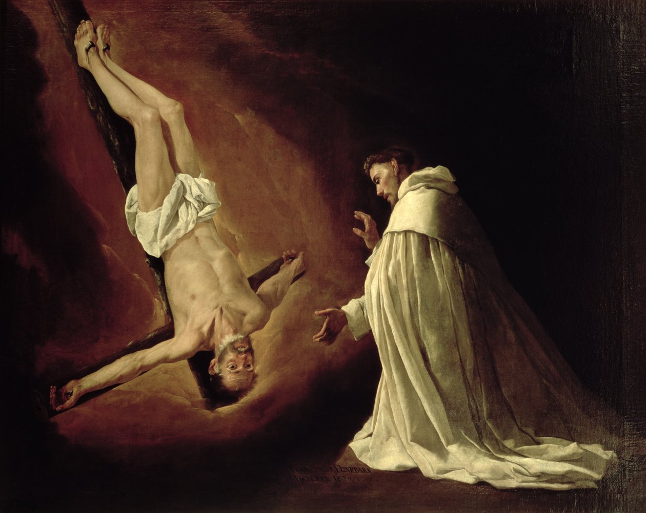 St. Peters utseende för St. Peter Nolasco (1182-1256) 1629 av Francisco de Zurbaran