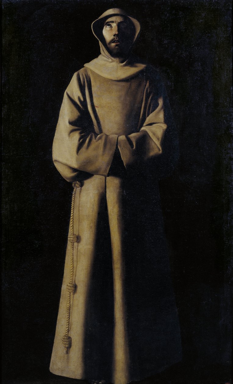 Saint Francis of Assisi according to Pope Nicholas Vs Vision av Francisco de Zurbaran