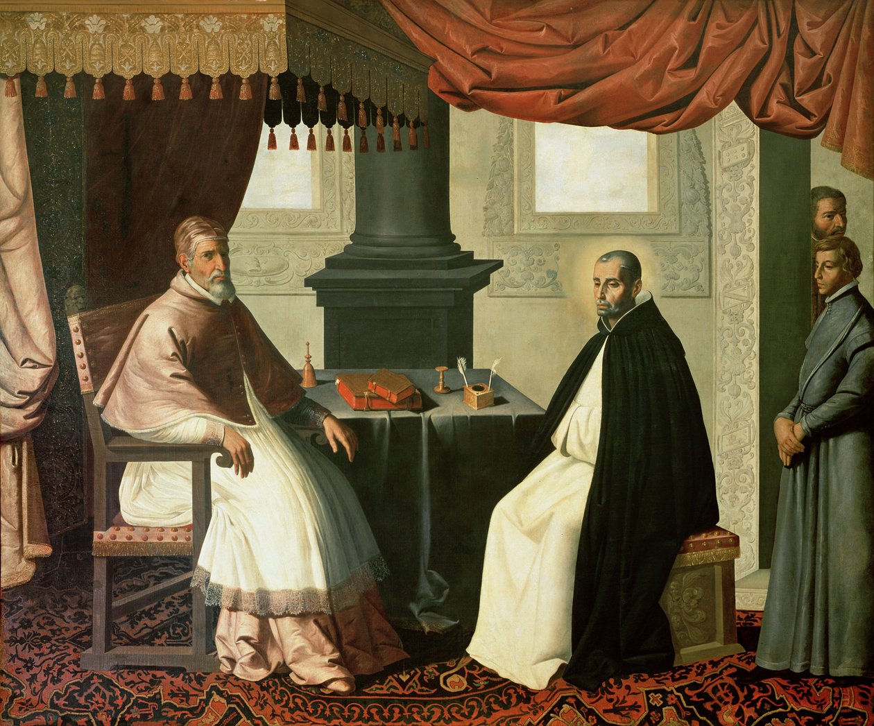 St. Bruno (1030-1101) og pave Urban II (ca. 1035-99) 1630-35 sverige av Francisco de Zurbaran
