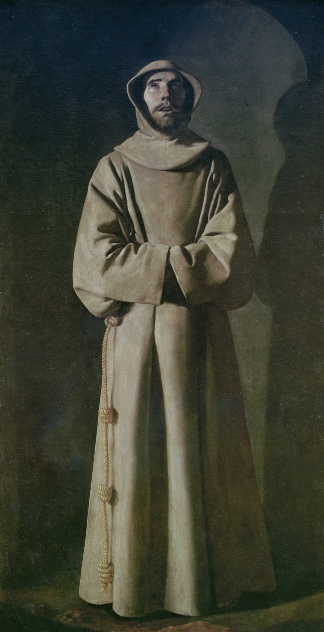 St Francis (1181-1226) 1645-64 av Francisco de Zurbaran