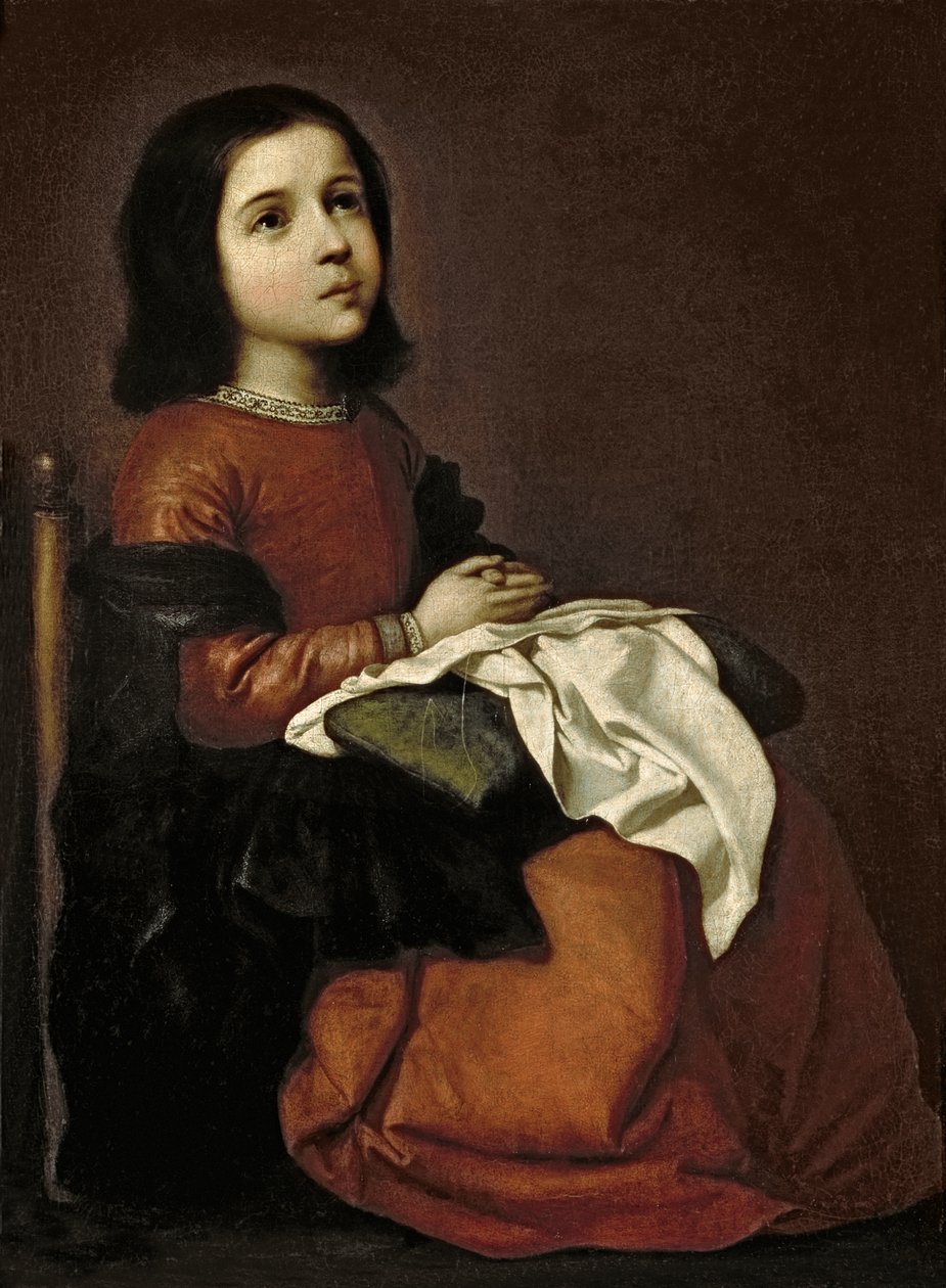 Jungfruns barndom, ca 1660 av Francisco de Zurbaran