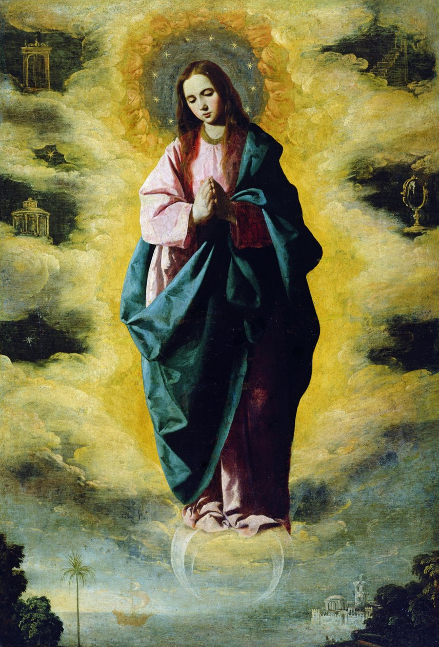 Den obefläckade avlelsen, ca 1630-35 av Francisco de Zurbaran