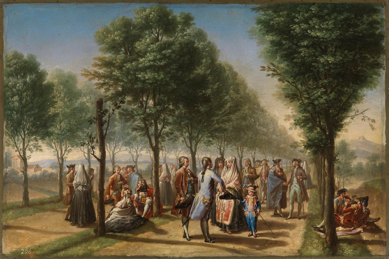 El paseo de las Delicias, en Madrid av Francisco Bayeu y Subias