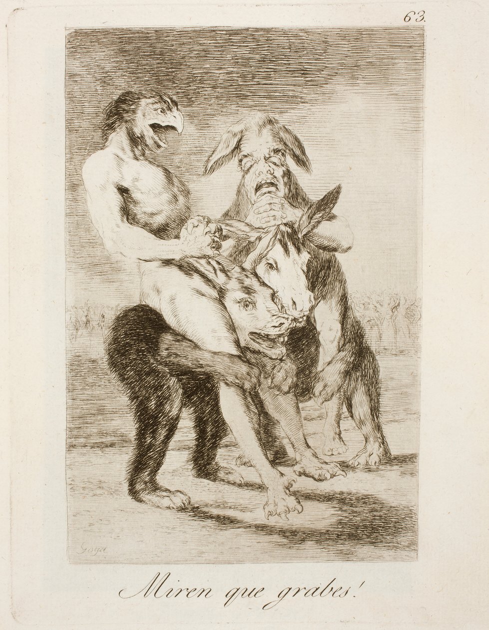 Capricho nr 63 av Francisco de Goya