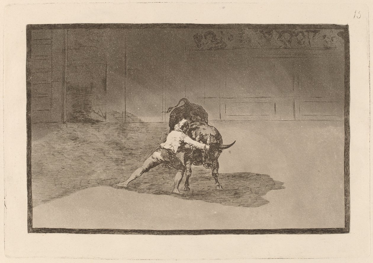 El famoso Martincho poniendo banderillas al quiebro av Francisco de Goya