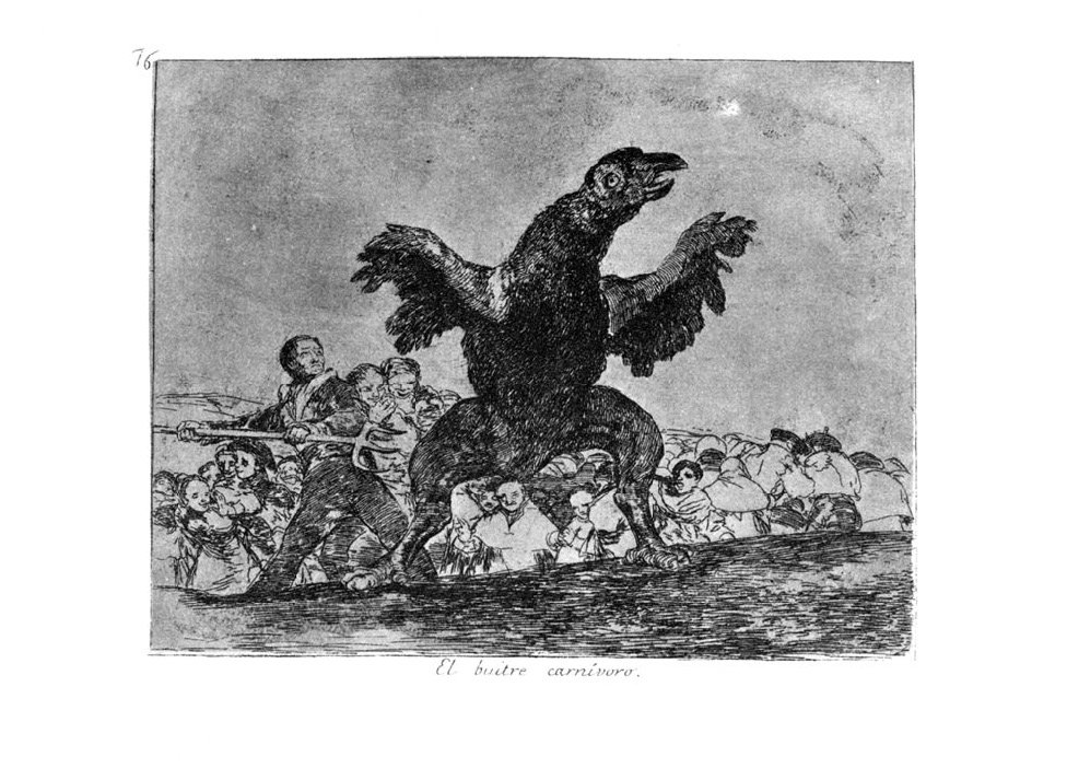 Plate 76: El buitre carnivoro (The carnivorous vulture) av Francisco de Goya