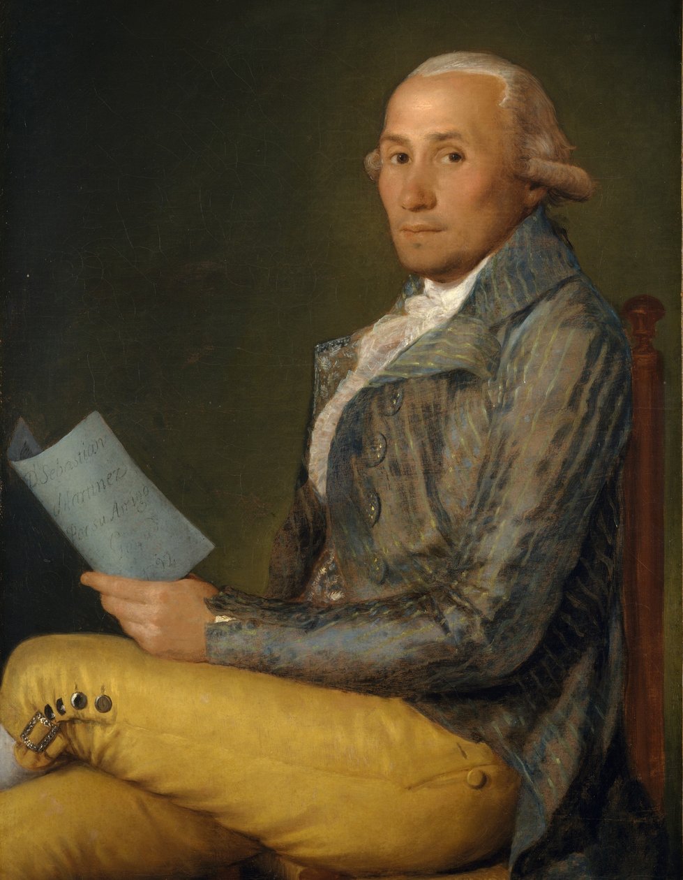 Porträtt av Sebastián Martínez av Francisco de Goya