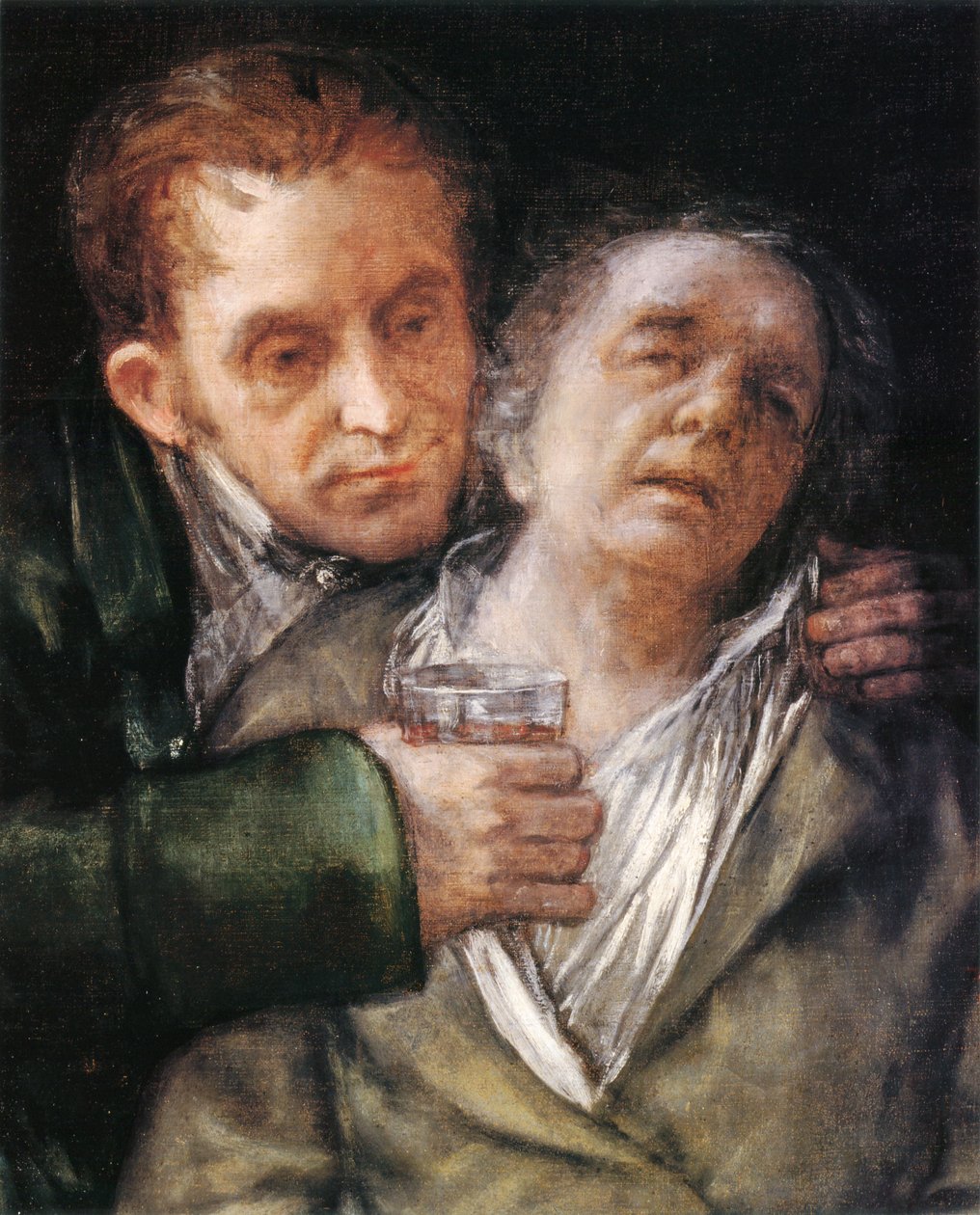 Self-Portrait with Dr. Arrieta av Francisco de Goya