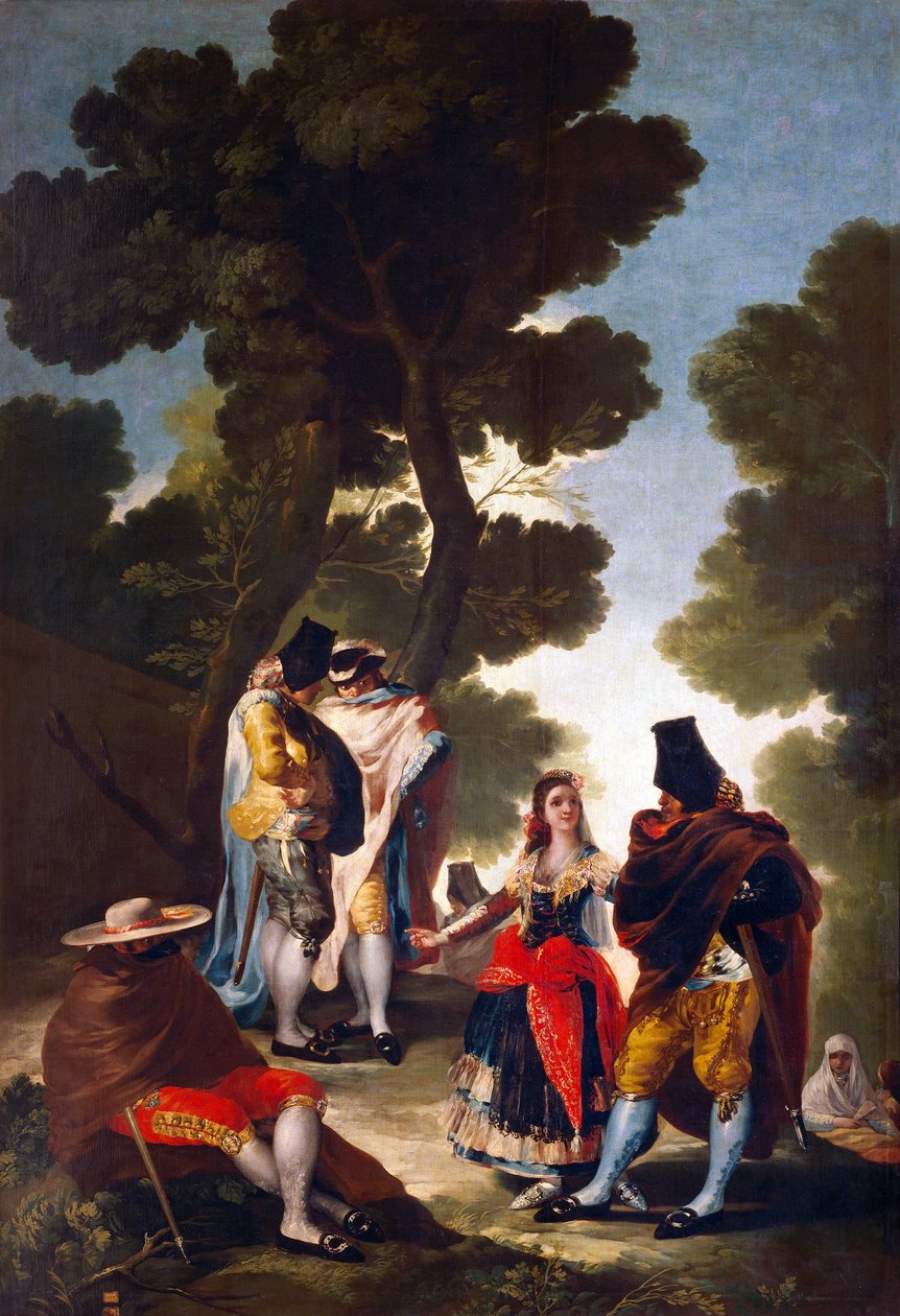 Maja och de cloaked männen eller en promenad genom Andalusien av Francisco de Goya