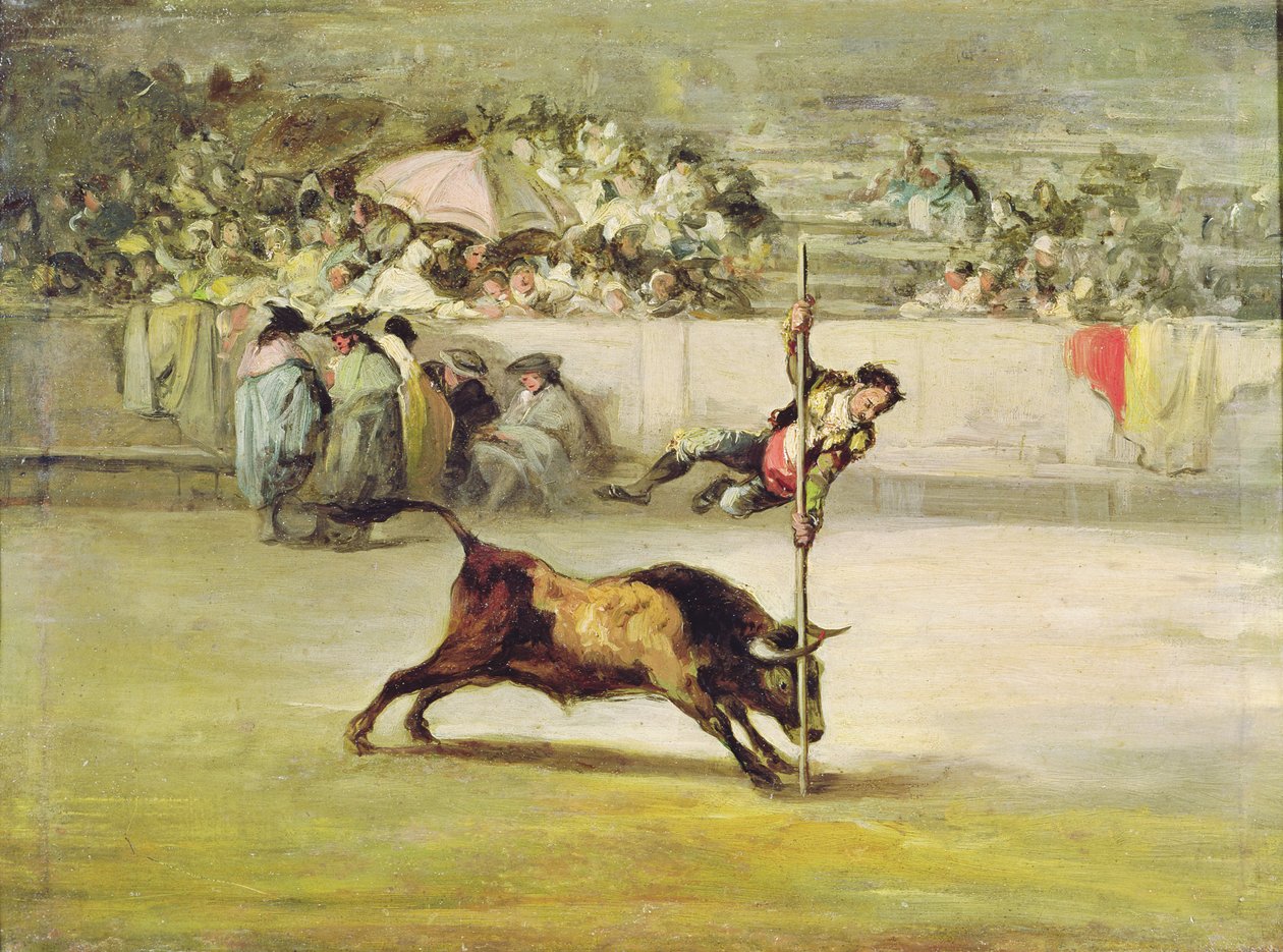 Juanito Apinanis smidighet och djärvhet på arenan i Madrid av Francisco de Goya