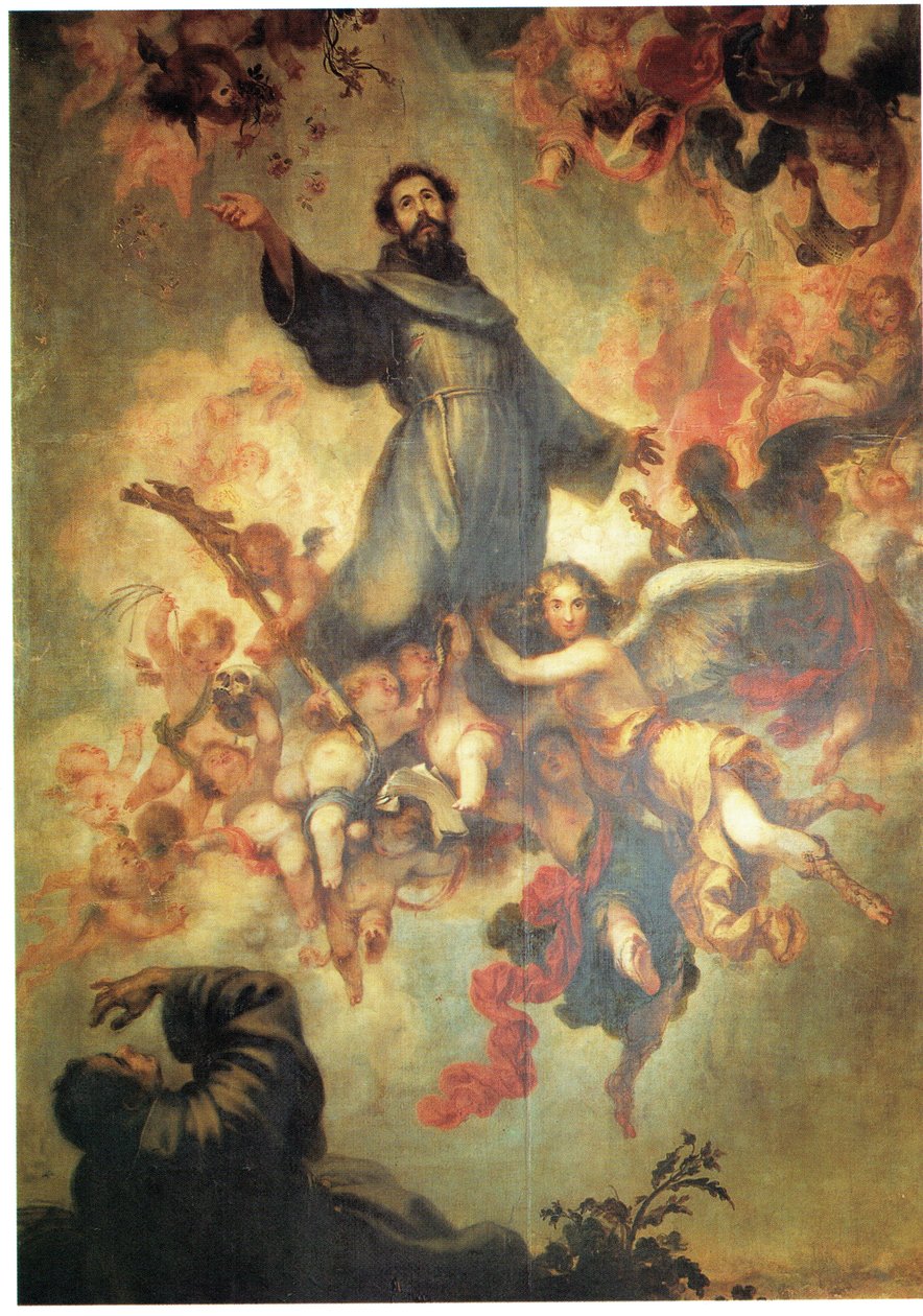La apoteosis de San Francisco de Asís av Francisco Herrera the Younger  