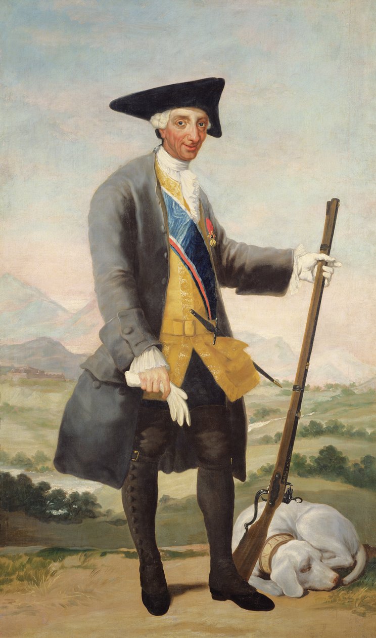 Kung Carlos III i jaktdräkt, ca 1786 av Francisco de Goya