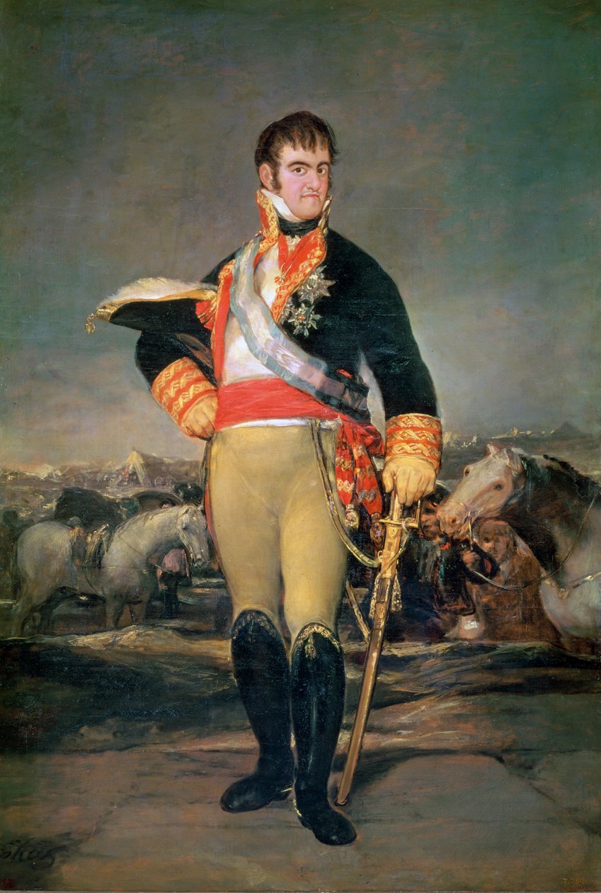 Kung Ferdinand VII (1784-1833) ca 1814 av Francisco de Goya
