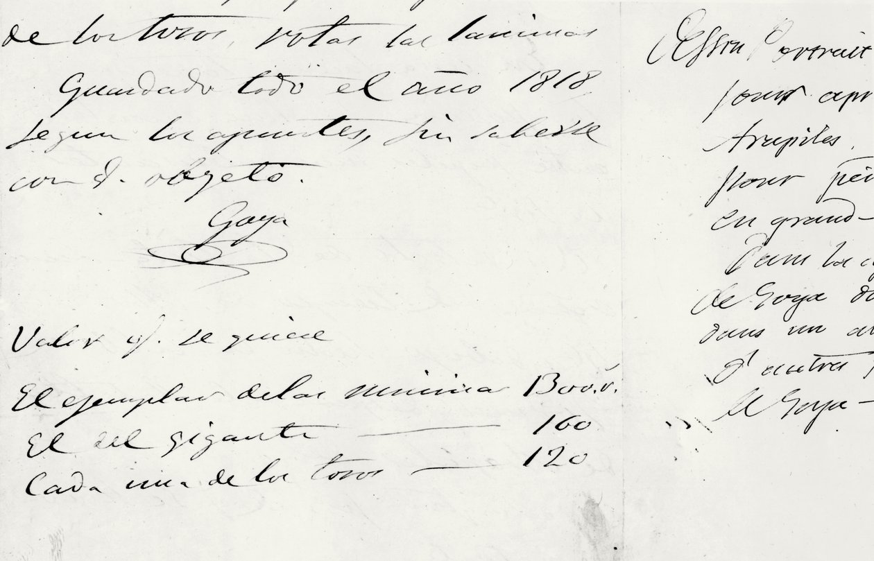 Brev från konstnären (1746-1828) (penna) av Francisco de Goya