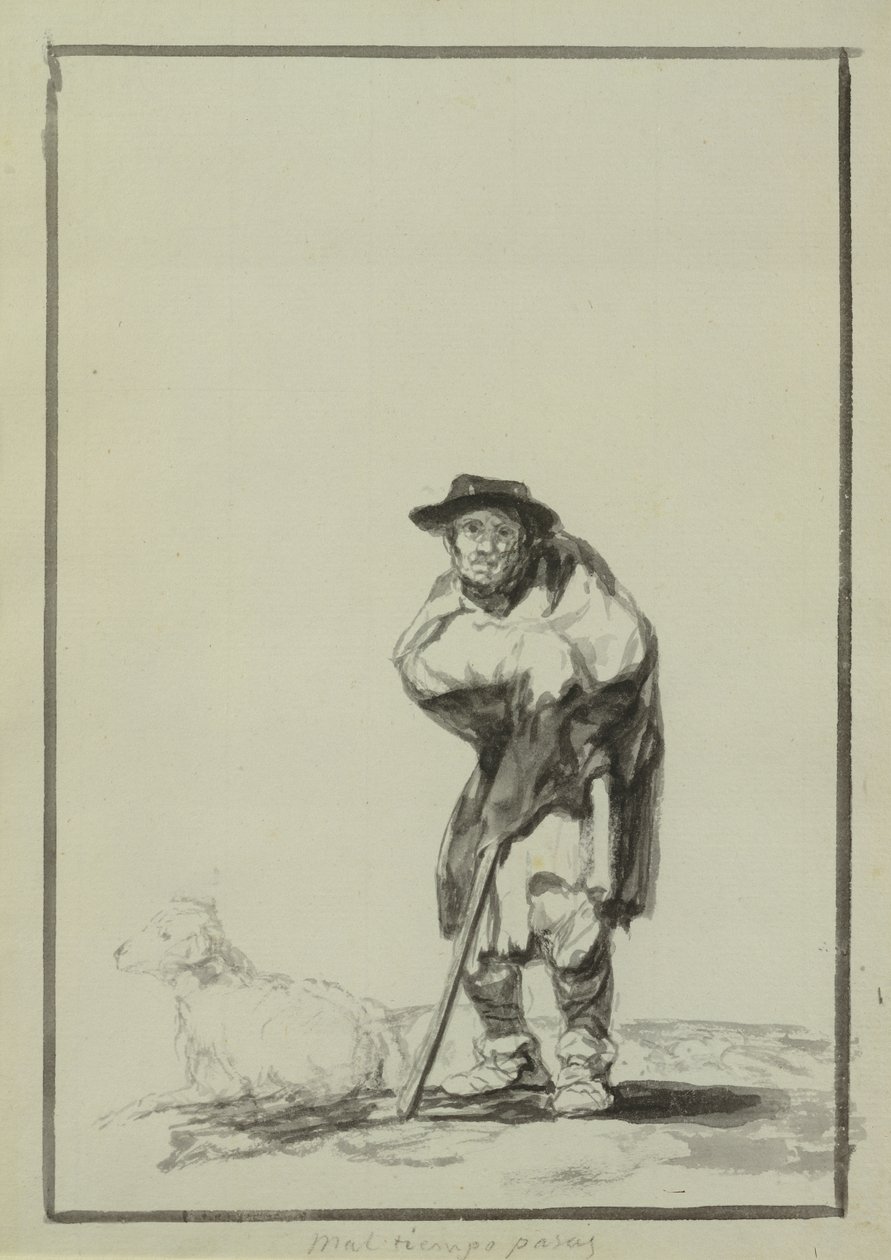 Dåligt väder du spenderar (gouache) av Francisco de Goya