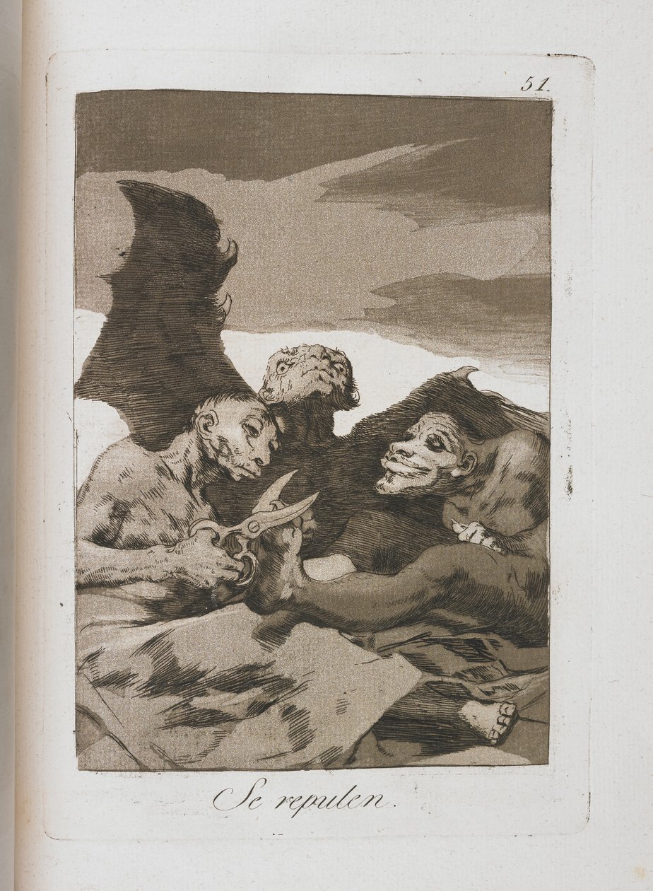 Tallrik från Los Caprichos, 1797-1798 av Francisco de Goya