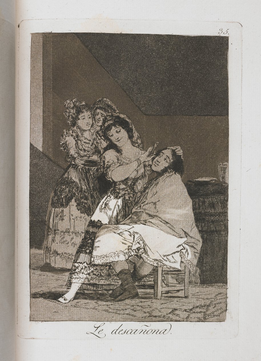 Tallrik från Los Caprichos, 1797-1798 av Francisco de Goya