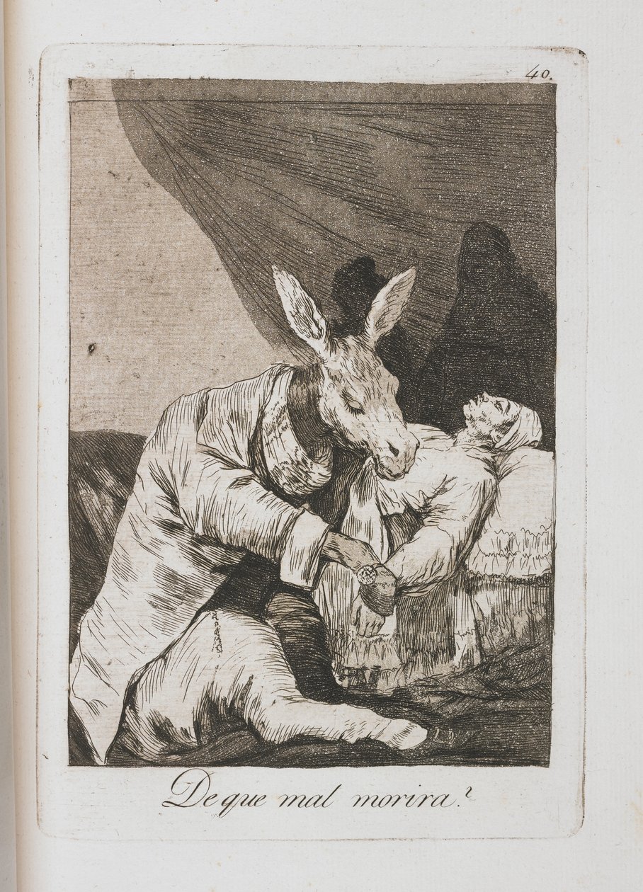 Tallrik från Los Caprichos, 1797-1798 av Francisco de Goya