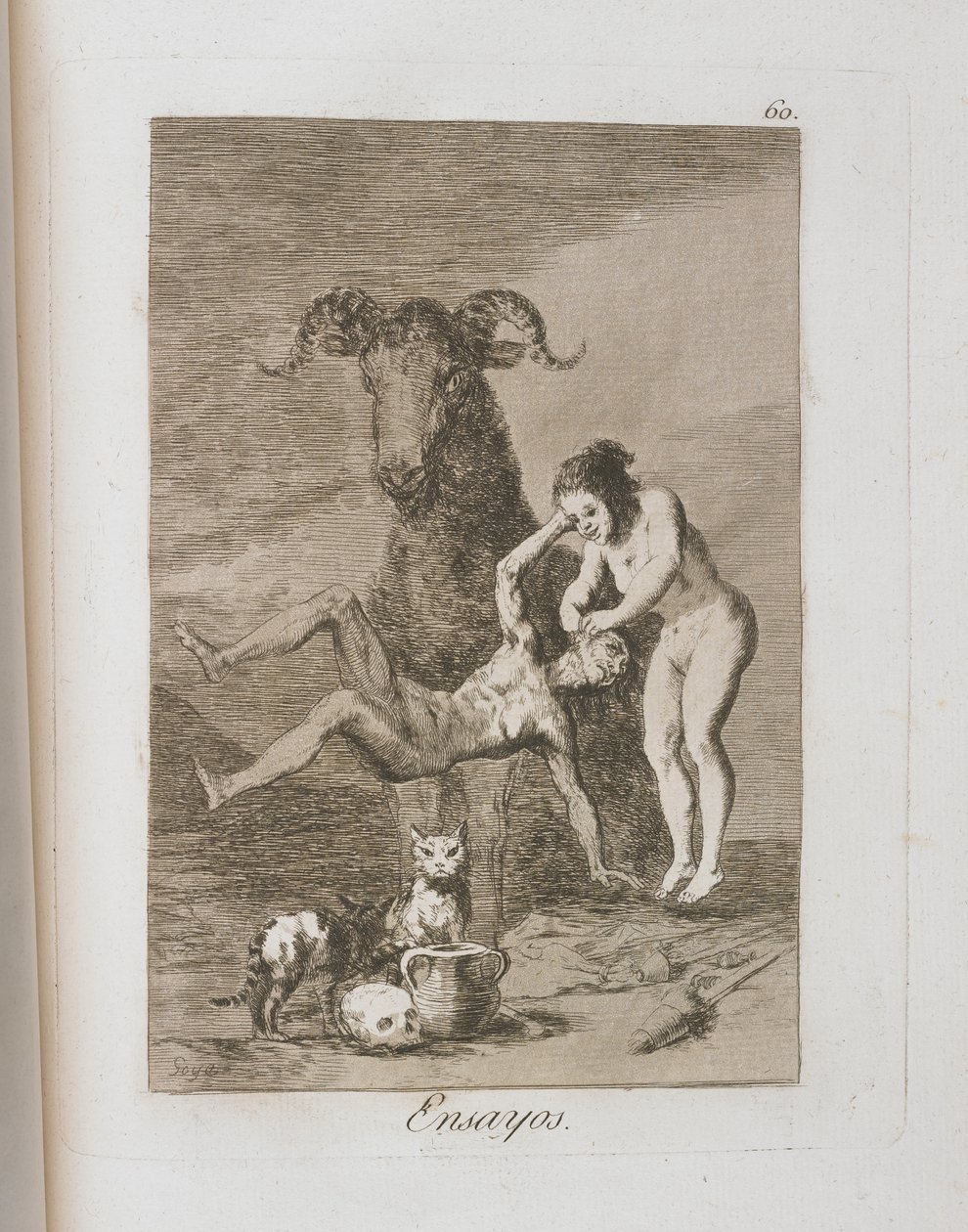 Tallrik från Los Caprichos, 1797-1798 av Francisco de Goya