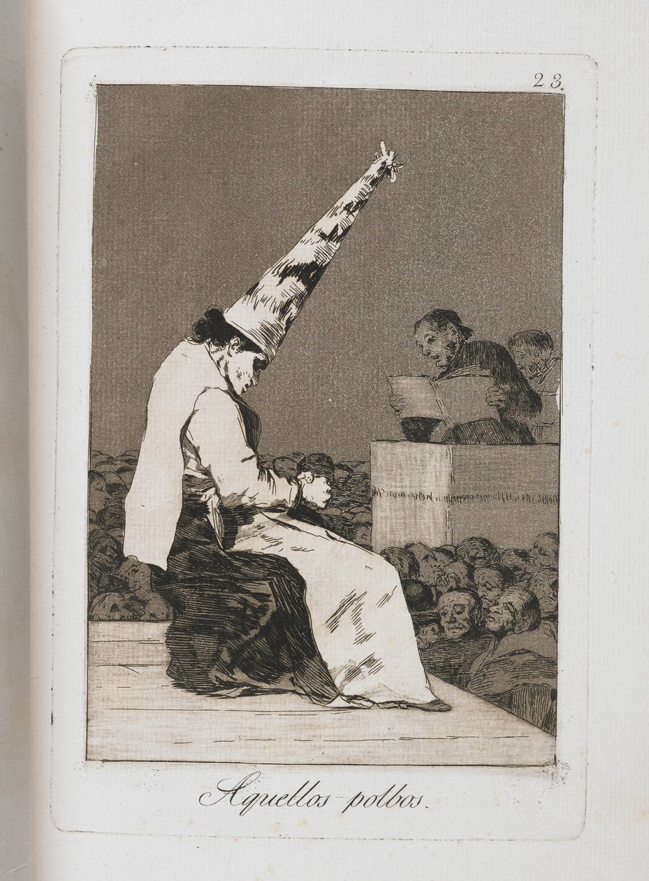 Tallrik från Los Caprichos, 1797-1798 av Francisco de Goya