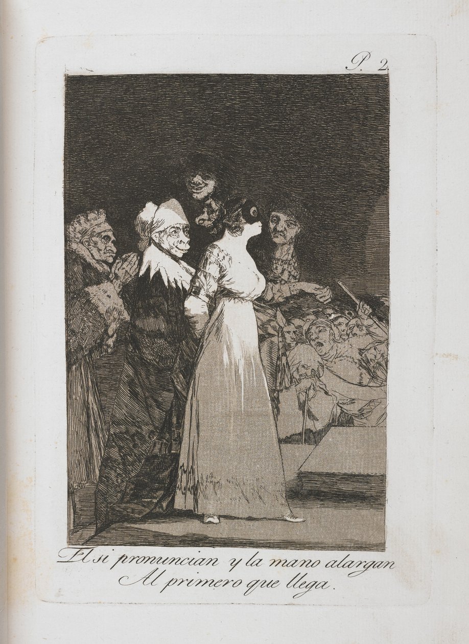 Tallrik från Los Caprichos, 1797-1798 av Francisco de Goya