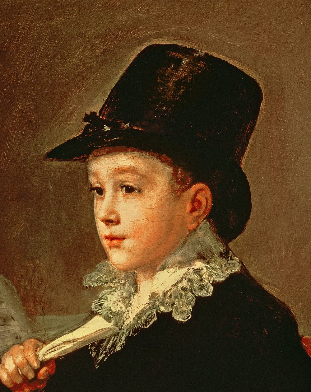 Porträtt av Marianito Goya, konstnärens barnbarn, c.1815 olja på duk detalj av 52604 av Francisco de Goya