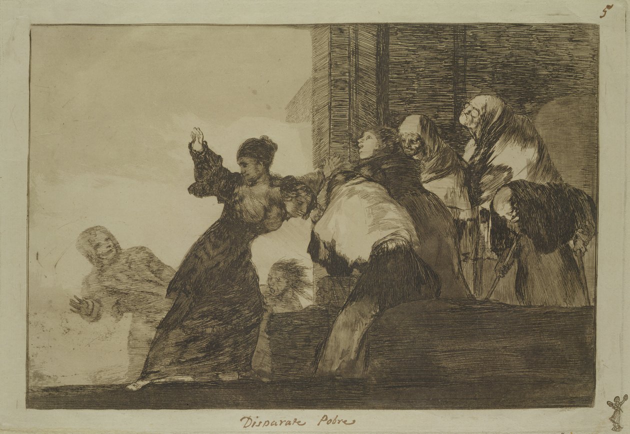 Ordspråk 11 från Follies Series, c.1815-24 (etsning och akvatint på papper) av Francisco de Goya