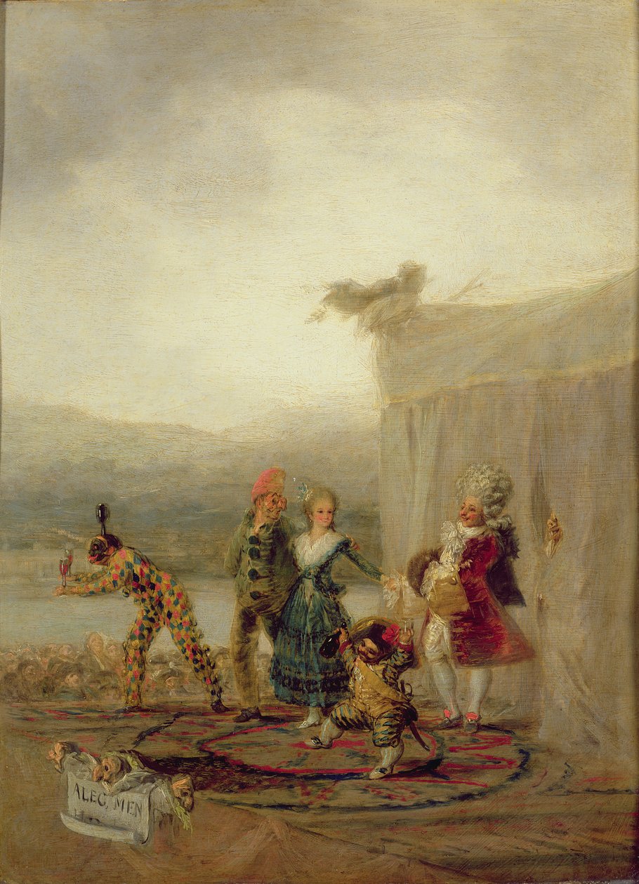 Strolling Players, 1793 (olja på plåt) av Francisco de Goya