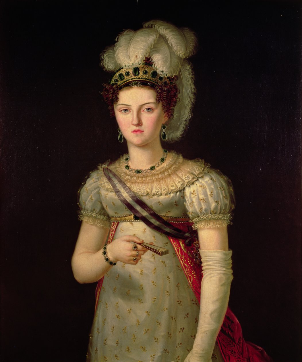 Porträtt av Maria Josephine Amalia av Sachsen av Francisco Lacoma y Fontanet