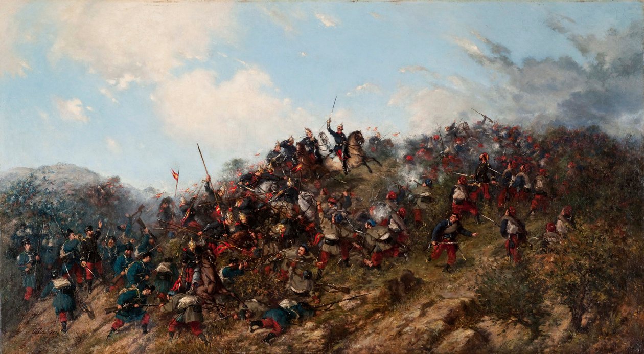 La Batalla de Trevino av Francisco Manuel Oller