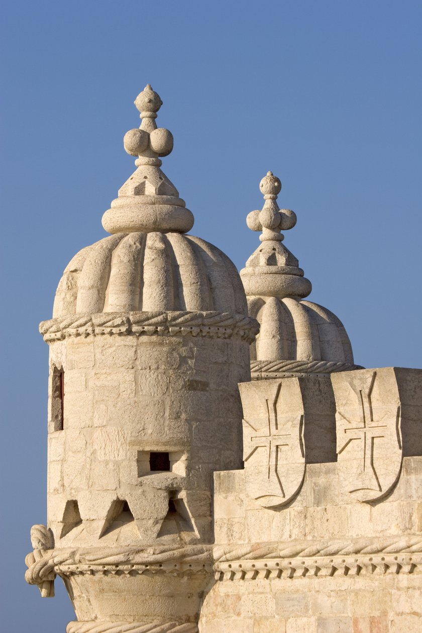 Torre de Belem, byggd c.1514 fotodetalj av 237479 av Francisco de Arruda