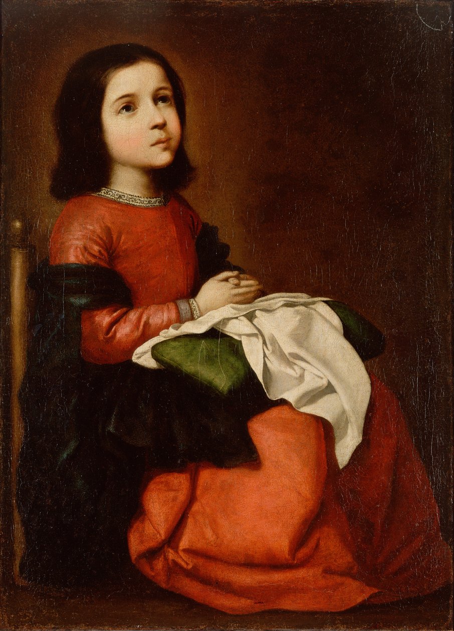 Infanaĝo de la Virgulino av Francisco de Zurbaran